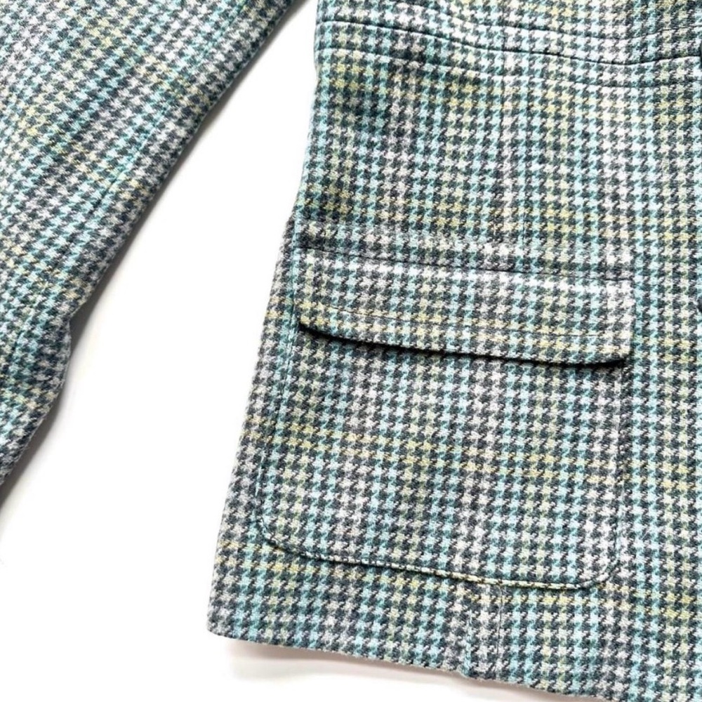 Pendleton Green Multi Houndstooth Wool Blazer - image 5
